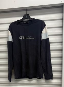Sunrise Kingdom Men's M Navy Colorblock Crew Neck Long Sleeve T-Shirt