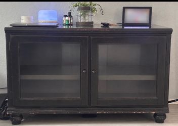 Black tv stand