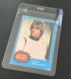 1977 Topps Star Wars Luke Skywalker Rookie Card #1 Blue