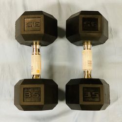 35lb Dumbbell Set (2) Total 70lbs)