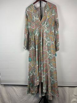 Paisley Print Maxi Dress Long Sleeve