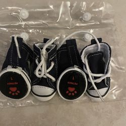Petrich Dog Boots Puppy Shoes Sneakers Small Dogs Size 3 Denim