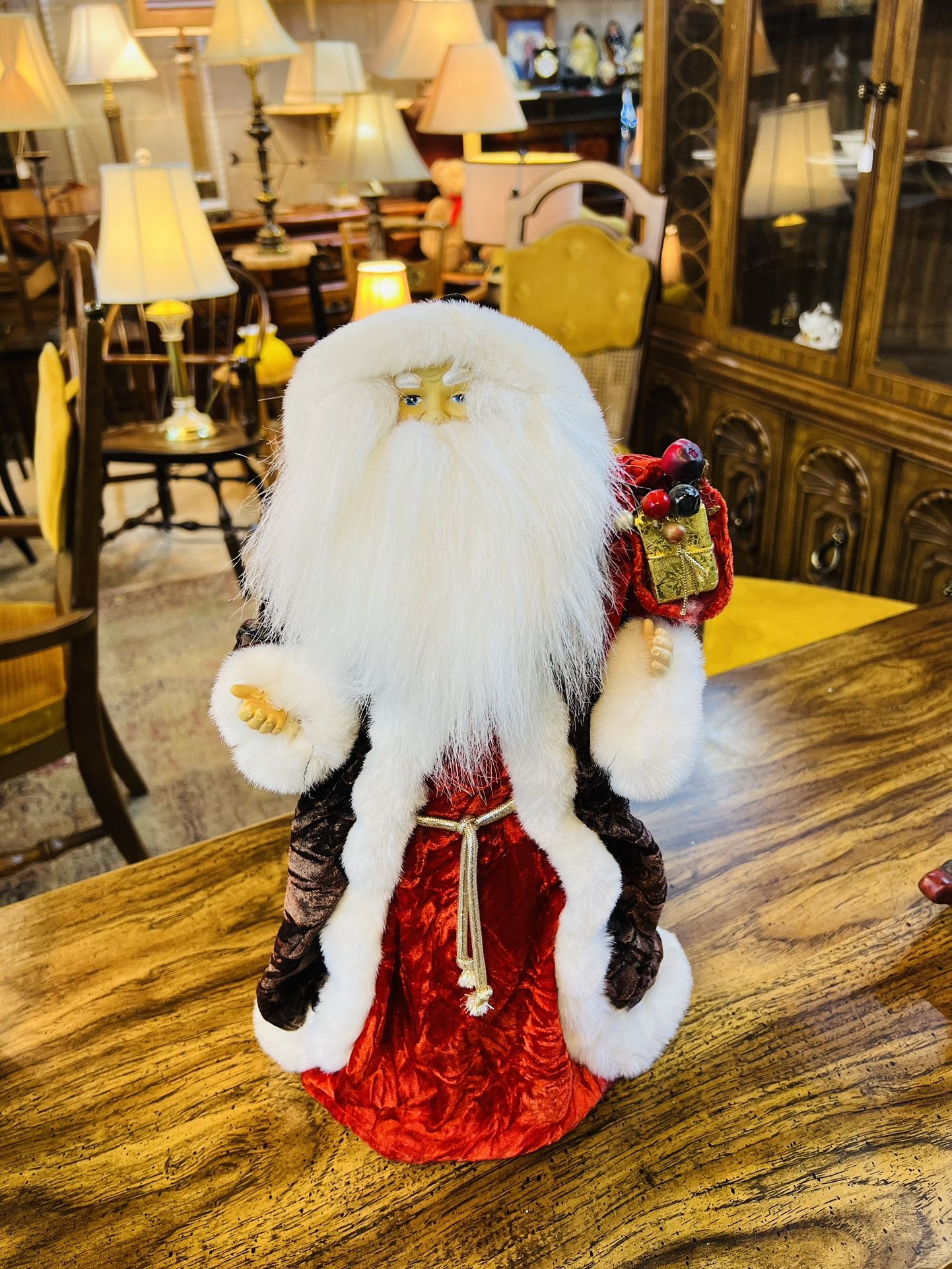 Santa Claus Christmas Tree Topper 16” Tall