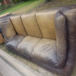 Free Leather Couch And 2 Pillow Top Mattresses In Rockwall. Help You Load