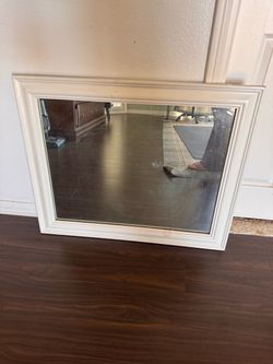 White Framed Wall Mirror