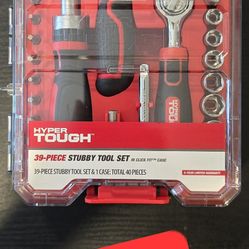 39-PIECE STUBBY TOOL SET, NEW.