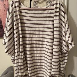 Plus size Womens short sleeve cardigan sweater size 1X New 