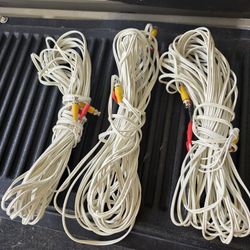 Three 60ft Vidoe Camera Bnc Cables