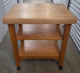 Kitchen cart butcher block