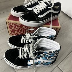 Two Pair Pairs Of Vans $45