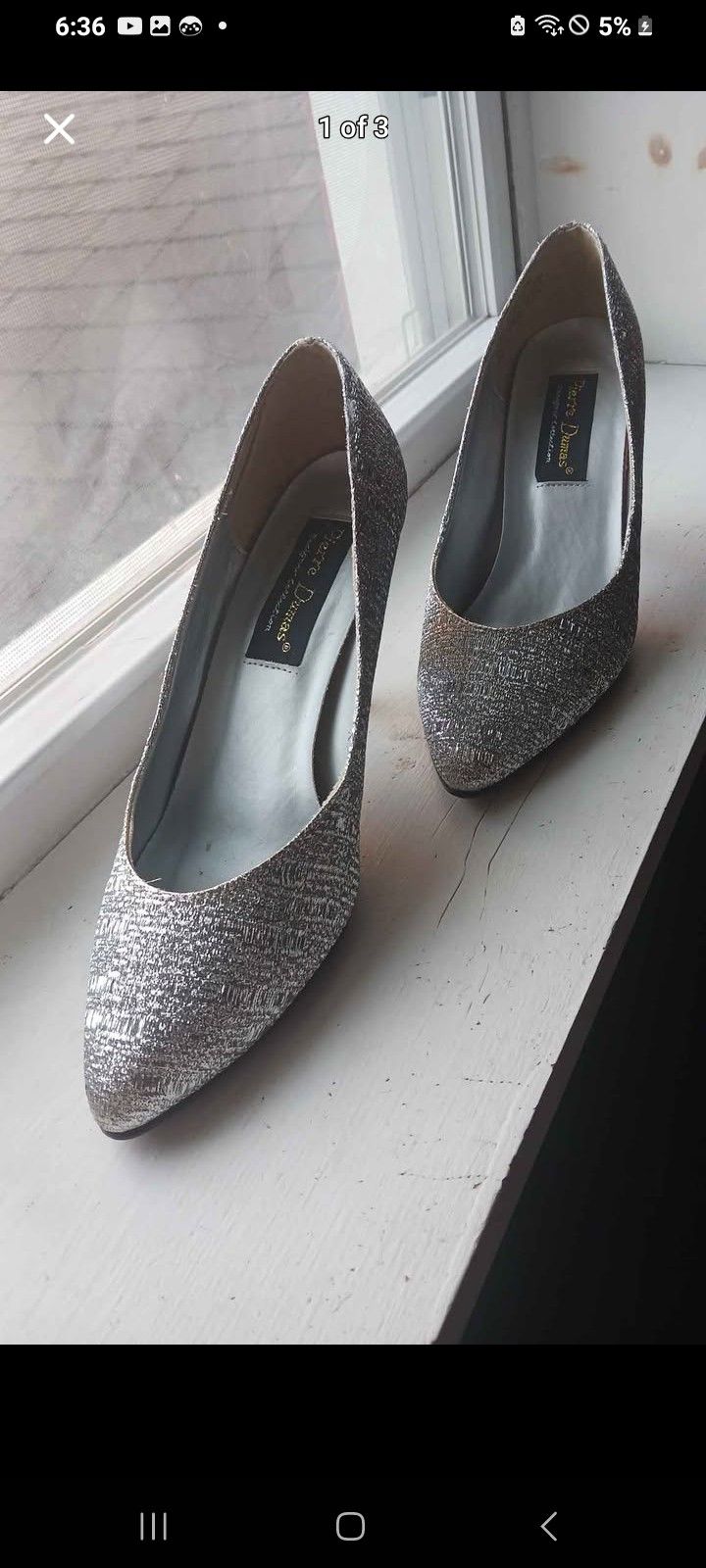 Silver Glittery Heels