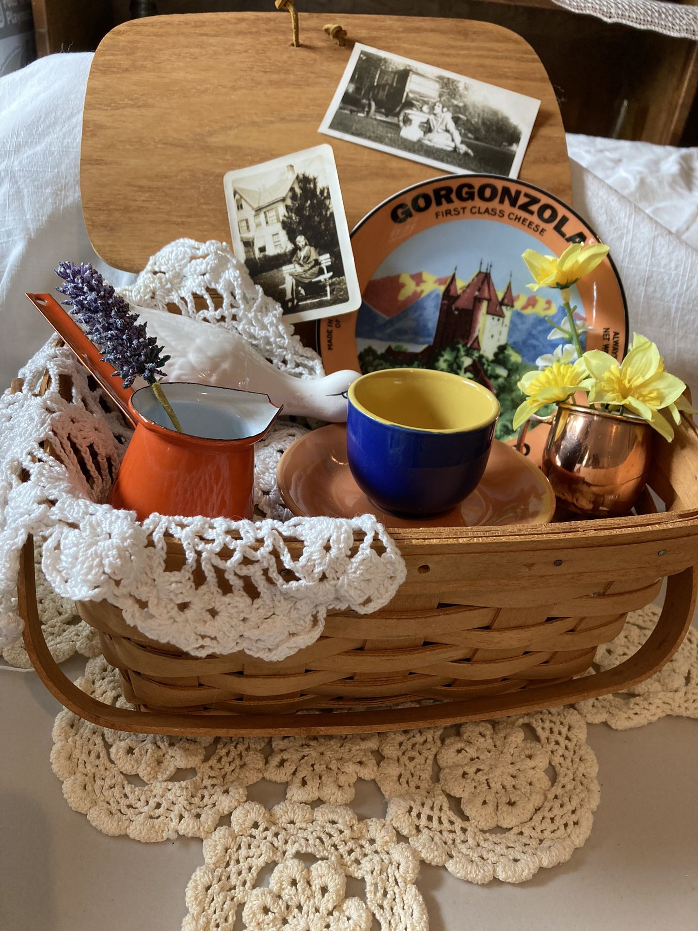 Picnic Basket Vintage Vignette 