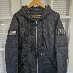 Grunt Style Stealth Bomber Jacket medium mens american pride coat sweats