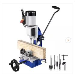 Woodworking Mortise Machine 1 /2 HP 1 700RPM 1-Speed Drill Press with 1 /2 in. Chuck for Making Round Holes Square Holes