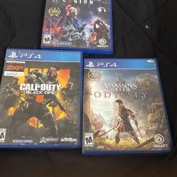 Three Video Games For Sale  Watch Dogs, Legend Call Of Duty Blackouts Assassin Creed Oddisee