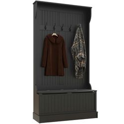 Hall Tree, Entryway Bench with Coat Rack