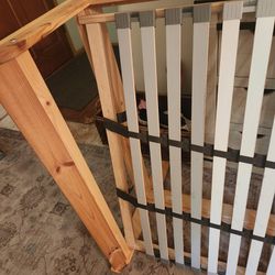 Ikea twin pine bed frame with slate bed base