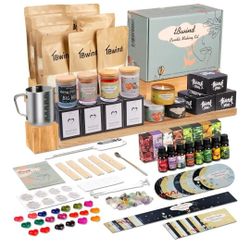 tBwind Candle Making Kit Candle Making Kit, Soy Candle Making Supplies DIY Candle Craft Tools for Adults, Kids, Beginners with 8 Pleasant Scents, Melt