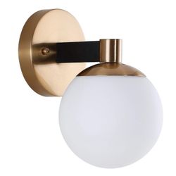 Modernist Globe 5.75" 1-Light Metal/Frosted Glass Modern Contemporary LED Vanity