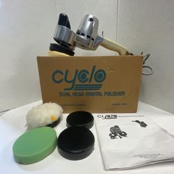 Cyclo Model 5 Orbital Dual Head Electric Sander Polisher USA With Attachments