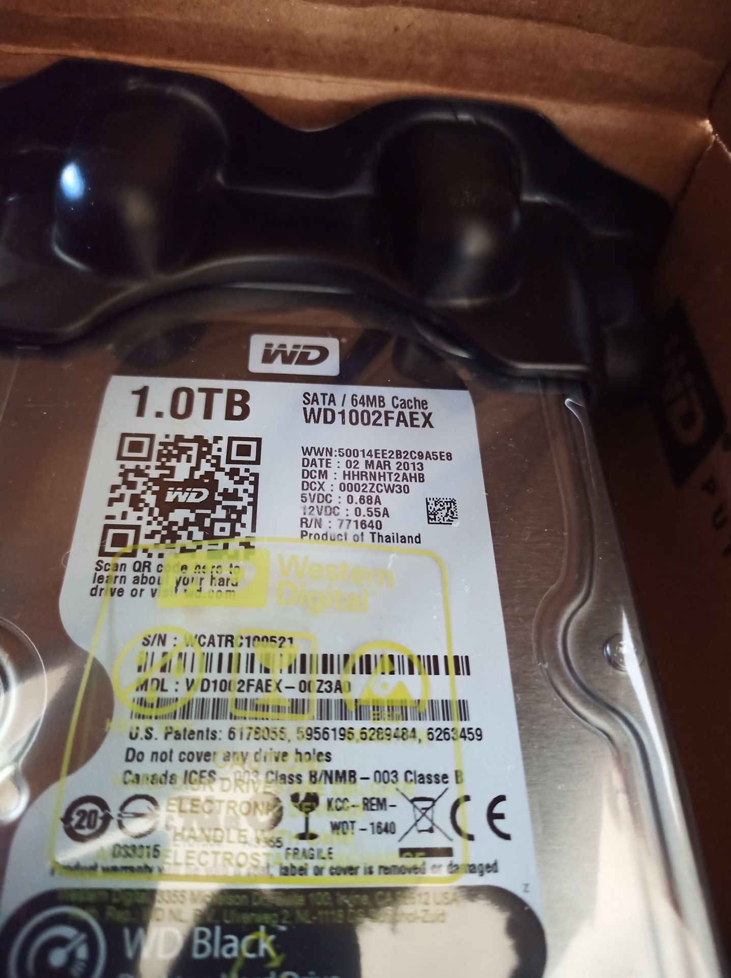 WD1TB Hard Disk HDD 3.5”