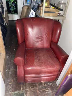 Red leather recliner