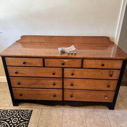Vintage Lambert And Hitchcock Dresser And Mirror Set
