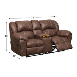 Telluride Cafe Motion Reclining Loveseat with Console