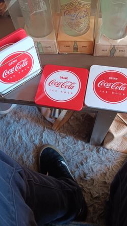 2red 2white Vintage Coke Coasters 