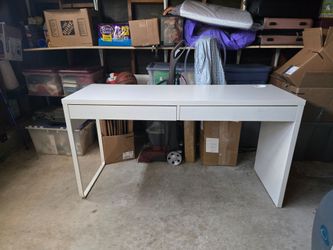 White IKEA Desk