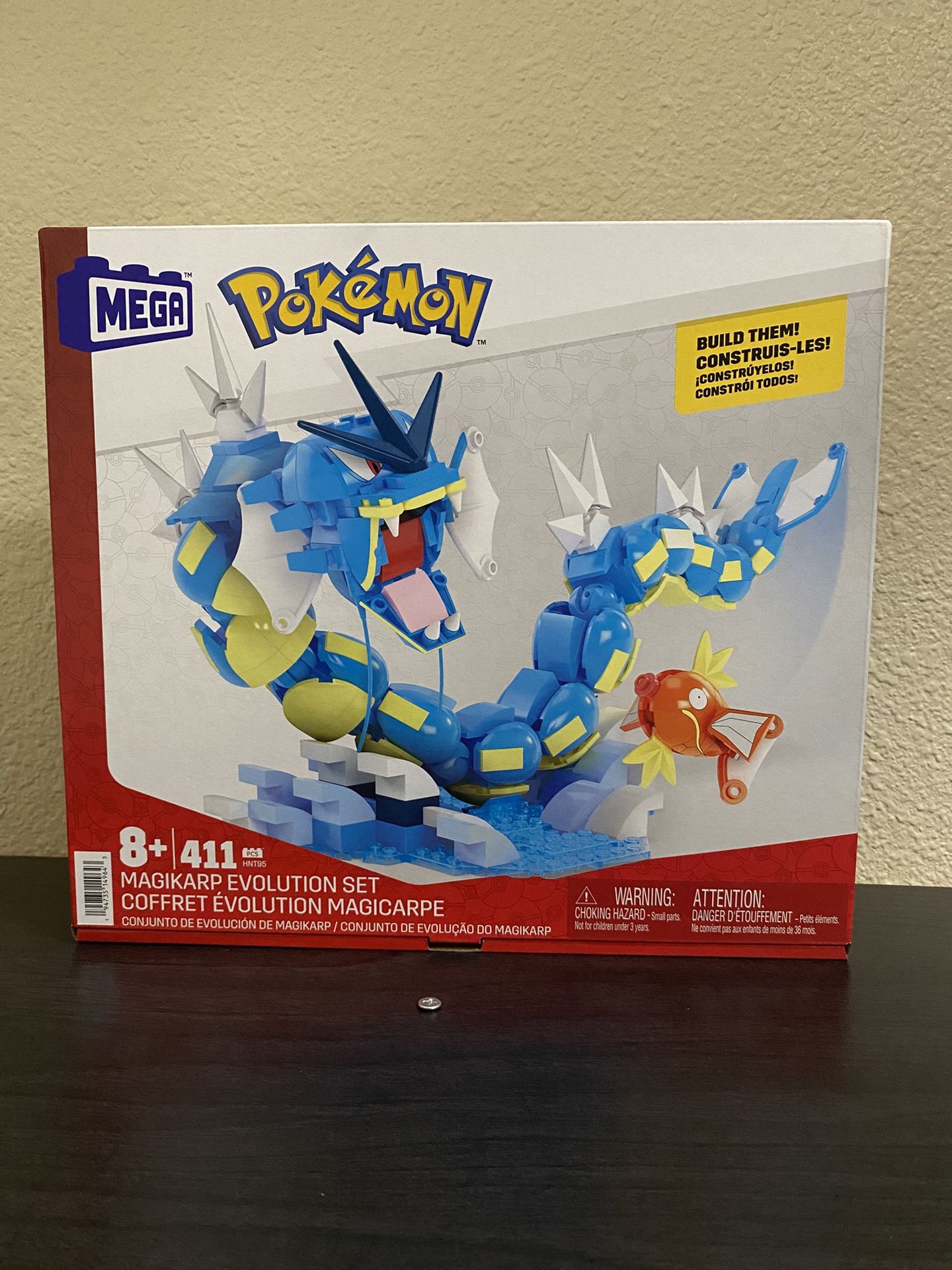 Mega Pokemon Building Set HNT95 Magikarp Evolution Set 411 PCs Brand New Sealed