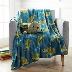 Super Cute! Turtle Huggable Friend & Throw Set