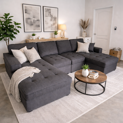 New Gray U Shape Sectional Sofa – 1 Left 🚨