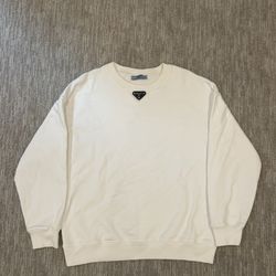 PRADA Milano crew neck triangle logo 