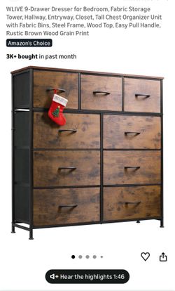W Live 9 drawer bedroom dresser (fairly new!)