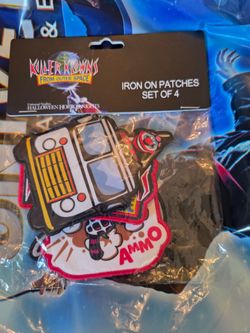 Killer klowns from outer space iron on patch set of 4 universal studios halloween horror nights