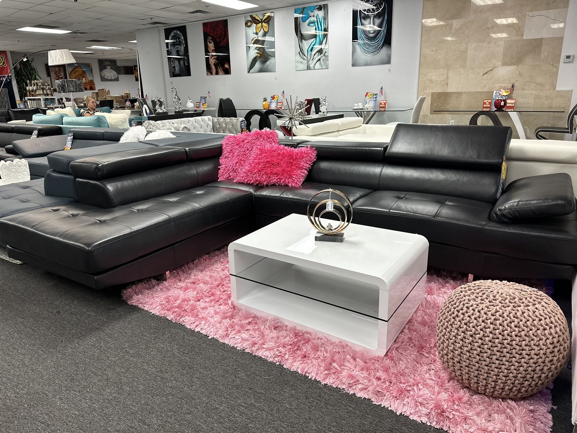 Gorgeous Modern Black Sofa Sectional Now 50% Off