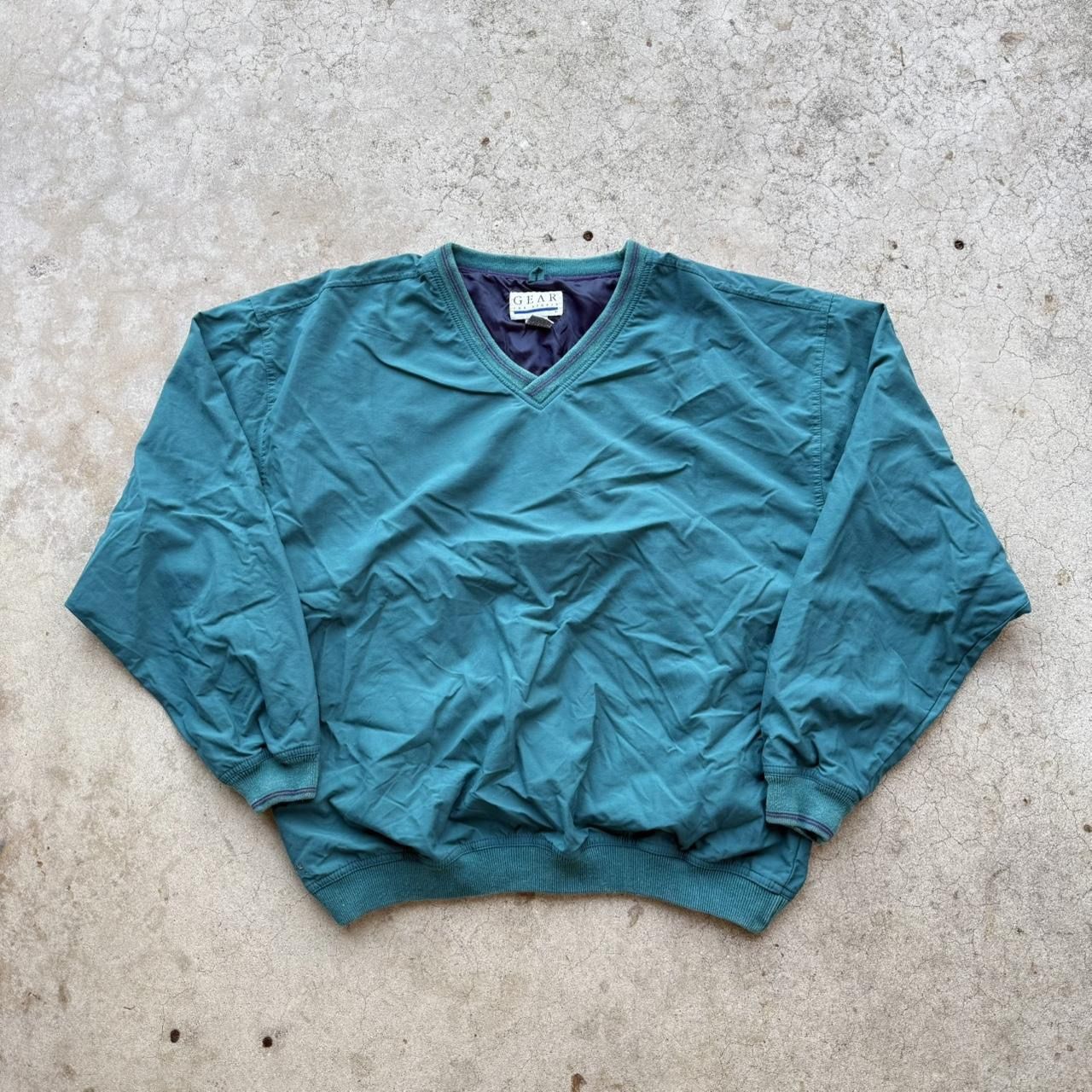 Vintage GEAR For Sports V-neck Pullover Windbreaker Jacket