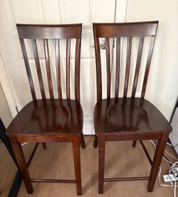 Set of 2 Wood Dining Chairs – $20 for Both