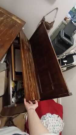 Vintage style dining table with 3 benches MOVING SALE