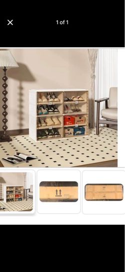 ANTBOX 4 Tier Shoe Cabinet with magnetic door