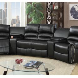Black Motion Sectional Sofa
