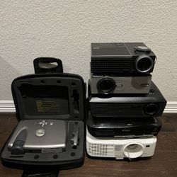 Lot Of (6) DLP Projectors Dell/Optoma/Epson/Mitsubishi/Crenova