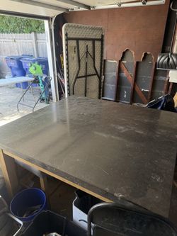 Solid stone top dining table with matching set of 4 chairs