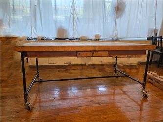 Reclaimed wood farm table