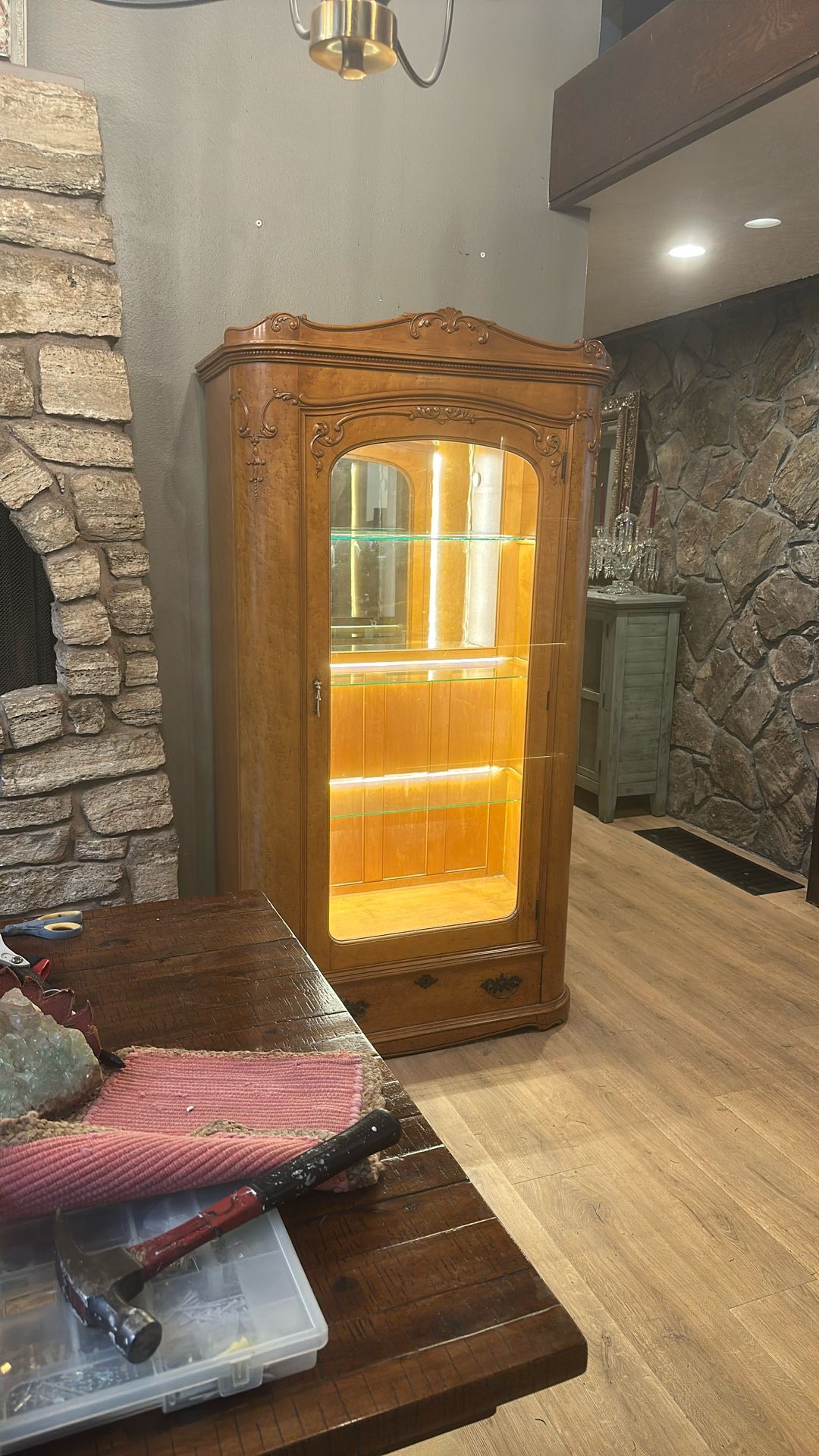 Antique China Hutch - Burke Maple 