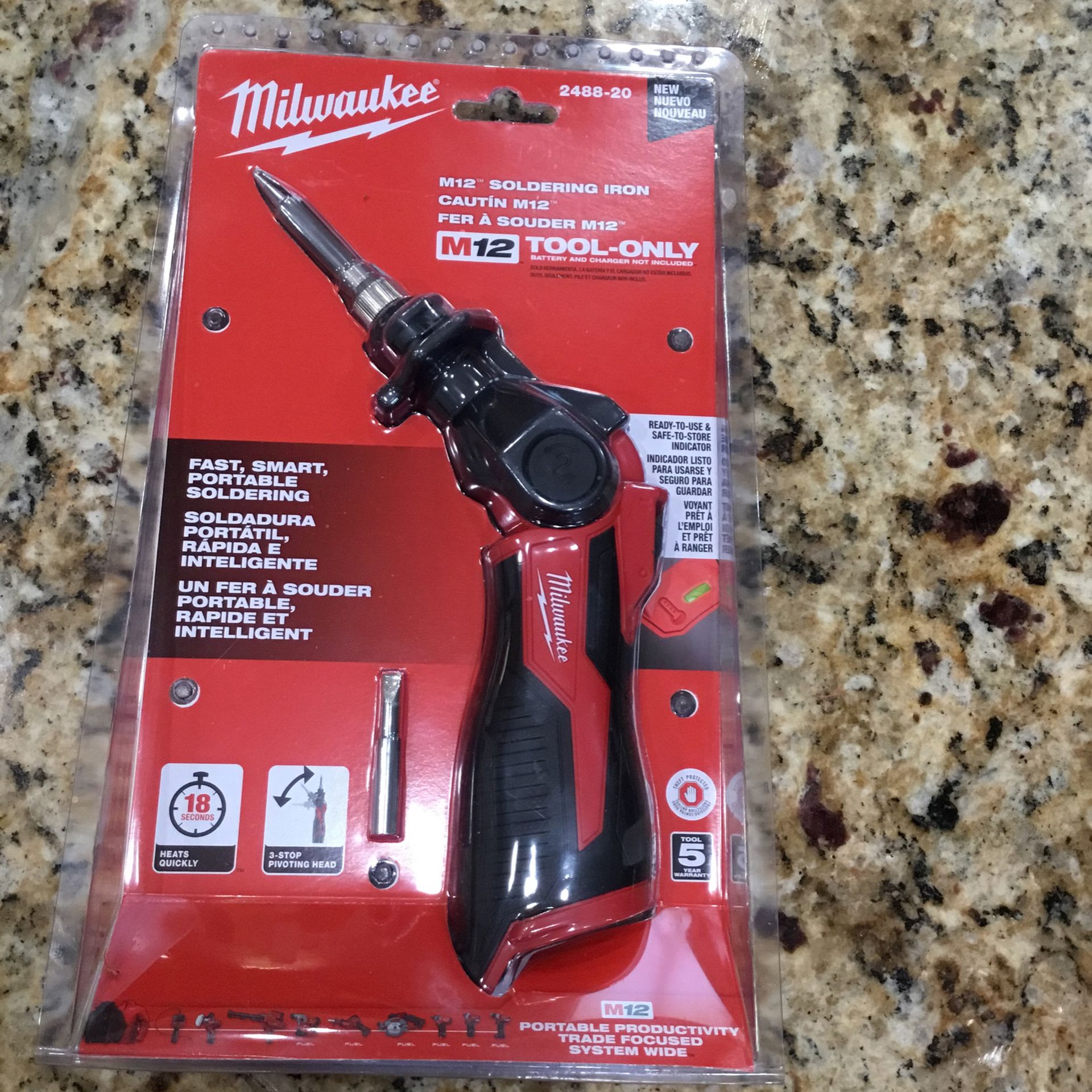 Selling Tools This Weekend (Saturday) ☀️. Milwaukee Brand NEW/Sealed M12 Cordless Soldering Iron, Just $65 👍🏽