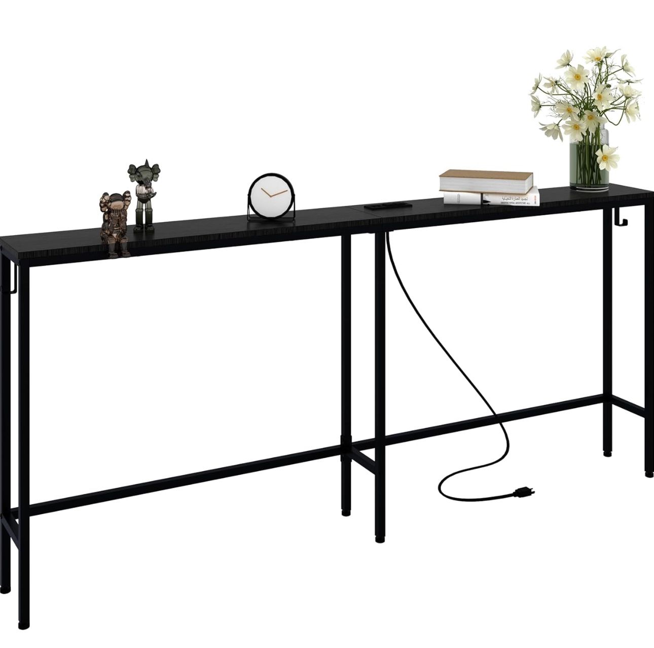 71” Long Console Table With Electric Plugs, New