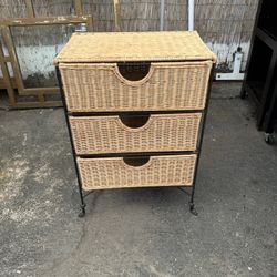 Small Rattan Drawer 3 Dresser/ Nightstand $45 OBO
