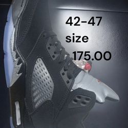 Air Jordan 5 Black Metallic Sneakers